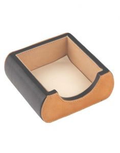 Desk Accessories - JL Collections Leather Camel & Black Small Memo Holder