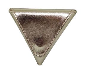 Potlis, Batwas - JL Collections Gold PU Triangle shape with two side Magnetic Closure Coin Pouch (Code - JL_3436_GD)