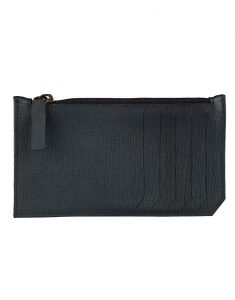 Wallets (Women's) - JL Collections 5 Card Slots Blue Unisex Leather Credit Card Holder