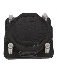 Tableware - JL Collections Black Leather Coaster Set