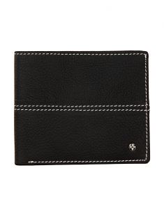 Wallets (Men's) - JL Collections Mens Black Genuine Leather Wallet (8 Card Slots)