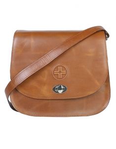 Handbags - Jl Collections Women's Leather Tan Sling Bag