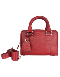 Women's Accessories - Jl Collections Red Women's Leather Shoulder Handbag