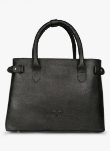 Handbags - JL Collections Women's Leather Black Handbag (Product Code - JLFB_54)