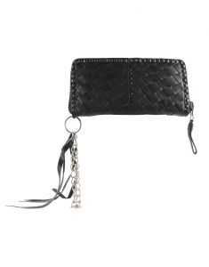 Clutches - JL Collections Black Women's Leather Clutch