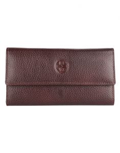 Clutches - JL Collections Women's Leather Dark Brown Clutch