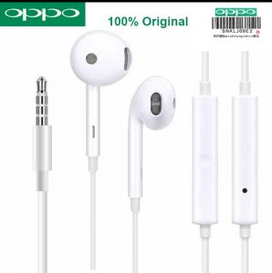 Oppo Earphones and headphones - OPPO White Earphone Wired control with Microphone Speaker Headset for OPPO All Smart Phone - OEM