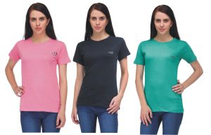 T Shirts (Women's) - AdiRattan 3 Cotton T-Shirt Combo for Girls (code - Fs1469w059)
