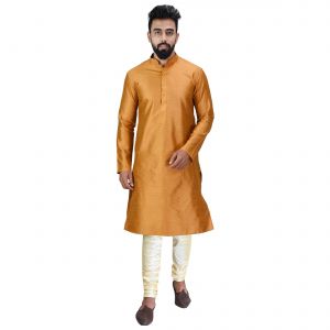 Men's Wear - Limited Edition Cotton Silk Regular Fit Self Design Kurta Pajama ( Code - Akakkuset0048)