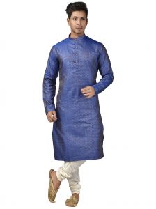 Apparels & Accessories - Limited Edition Cotton Silk Regular Fit Self Design Kurta Pajama ( Code - Akakkuset117)