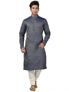 Apparels & Accessories - Limited Edition Cotton Silk Regular Fit Self Design Kurta Pajama ( Code - Akakkuset121)