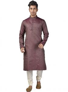 Apparels & Accessories - Limited Edition Cotton Silk Regular Fit Self Design Kurta Pajama ( Code - Akakkuset128)