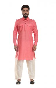 Kurta Sets (Men's) - Men Pathani Suit Set Cotton Silk( Code - Akakpth01)