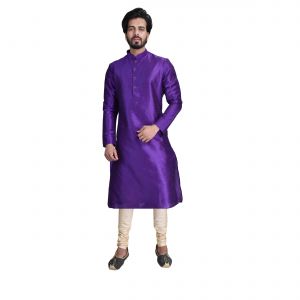 Apparels & Accessories - Limited Edition Cotton Silk Regular Fit Self Design Kurta Pajama ( Code - Akakkuset023)