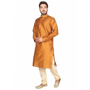 Men's Wear - Limited Edition Cotton Silk Regular Fit Self Design Kurta Pajama ( Code - Akakkuset0042)