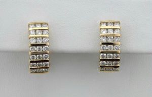 Diamond Earrings - Avsar Real Diamond Traditional Bali Earrings