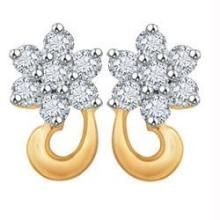 Diamond Earrings - Avsar Real Gold and Diamond Earrings AVE022
