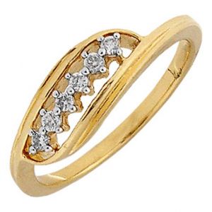 Jewellery - Ag Silver & Real Diamond Gujarat Ring ( Code - AGSR0125N )