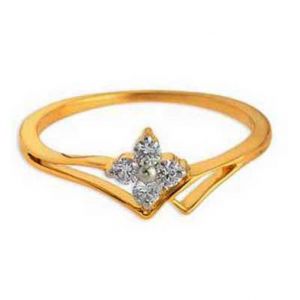 Diamond Rings - Ag Silver & Real Diamond Kinjal Ring ( Code - AGSR0141N )