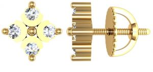 Diamond Jewellery - Avsar Real Gold and Diamond Mamata Earrings  AVE003