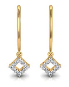24 Carat Gold Earrings Online Best Avsar Real Gold And Diamond Rohini Earrings Ave004