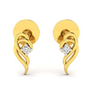 Gold Earrings - Avsar Real Gold Nitisha Earring( Code - AVE206YB )