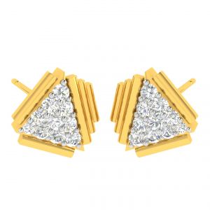 Diamond Earrings - Avsar 18 (750) and Diamond Nitisha Earring (Code - AVE317A)