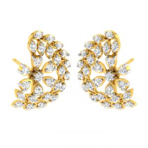 Diamond Earrings - Avsar 18 (750) and Diamond Tanavi Earring (Code - AVE325A)