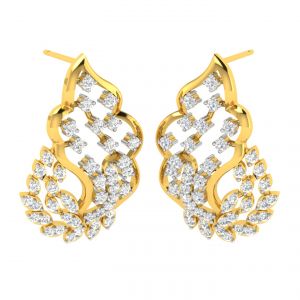 Diamond Earrings - Avsar 18 (750) and Diamond Sonal Earring (Code - AVE328A)