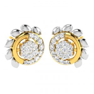 Diamond Earrings - Avsar 18 (750) and Diamond Sadhana Earring (Code - AVE347A)