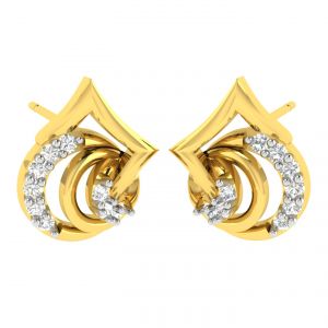 avsar Gold Earrings - Avsar Real Gold Seema Earring (Code - AVE352YB)
