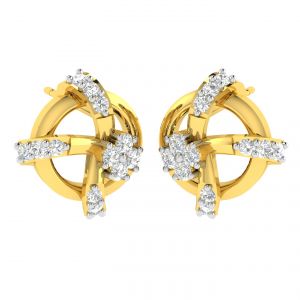 platinum,ag,avsar,la intimo,oviya Women's Clothing - Avsar Real Gold and Diamond Diksha Earring (Code - AVE355A)