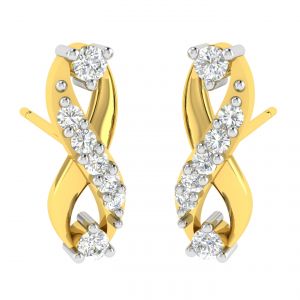 Gold Earrings - Avsar Real Gold Sonal Earring (Code - AVE368YB)