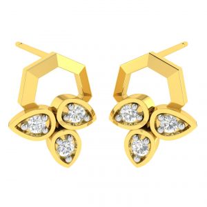 Diamond Jewellery - Avsar Real Gold and Diamond Namrta Earring (Code - AVE369A)