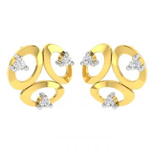Diamond Jewellery - Avsar Real Gold and Diamond Sneha Earring (Code - AVE370A)
