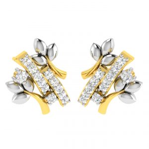Diamond Earrings - Avsar Real Gold and Diamond Rashmi Earring (Code - AVE385A)