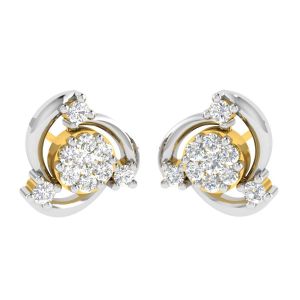platinum,port,mahi,ag,avsar,la intimo,fasense,oviya Women's Clothing - Avsar 18 (750) Yellow Gold and Diamond Minal Earring (Code -  AVE426A)