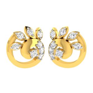 Gold Earrings - Avsar 14 (585) Tanavi Earring (Code - AVE435YB)