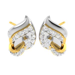 Avsar Diamond Earrings - Avsar 18 (750) Yellow Gold and Diamond Samiksha Earring (Code - AVE437A)