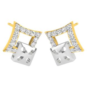 Avsar Diamond Earrings - Avsar 18 (750) Yellow Gold and Diamond Karish Earring (Code - AVE444A)