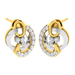 Diamond Jewellery - Avsar 18 (750) Yellow Gold and Diamond Chetna Earring (Code - AVE454A)