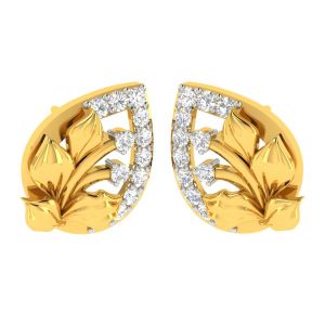 Gold Earrings - Avsar 14 (585) Sunita Earring (Code - AVE468YB)