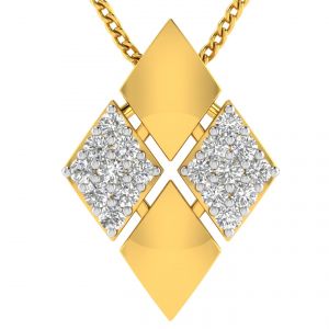 Women's Clothing - Avsar Real Gold and Diamond 18k Pendant AVP505A