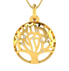 platinum,port,mahi,ag,avsar,la intimo,fasense,oviya Diamond Jewellery - Avsar Real Gold and Diamond 18k Pendant (Code - AVP507A)