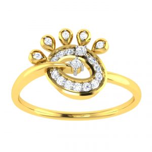 Diamond Rings - Avsar Real Gold Diamond 18K RING (Code - AVR353A)
