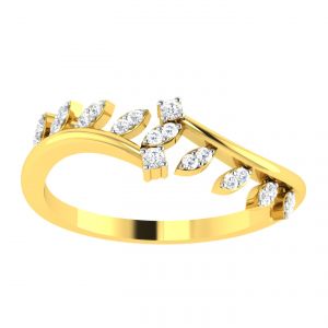 Diamond Rings - Avsar Real Gold 14K RING (Code - AVR355YB)