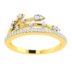 Diamond Rings - Avsar Real Gold Diamond 18K RING (Code - AVR369A)
