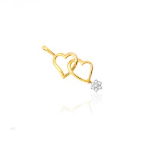 Avsar Gold Jewellery - Avsar Real Gold and Diamond Nandita Pendant ( Code - BGP019N )