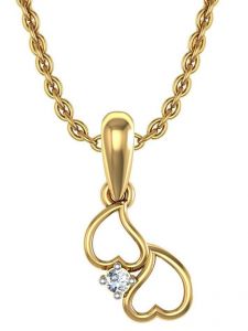 platinum,mahi,avsar,oviya,n gal Women's Clothing - Avsar Real Gold and Cubic Zirconia Stone Janvi Pendant( Code - BGP025YBN )