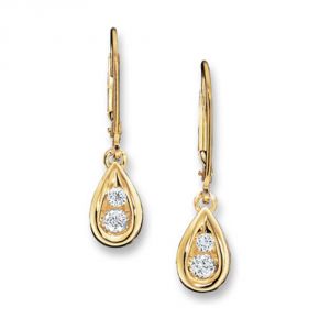 platinum,port,mahi,ag,avsar,la intimo,fasense Women's Clothing - Avsar Real Gold and cubic zirconia Sonali Earring ( Code - BOE011N )